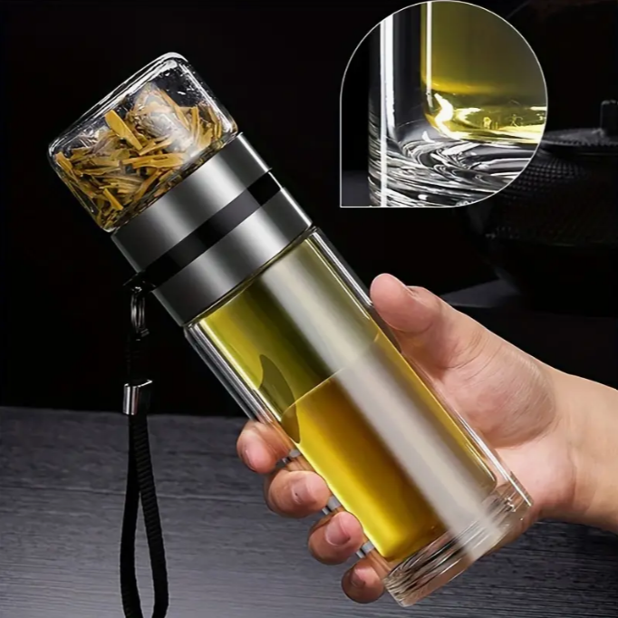 Bouteille infuseur à thé en verre