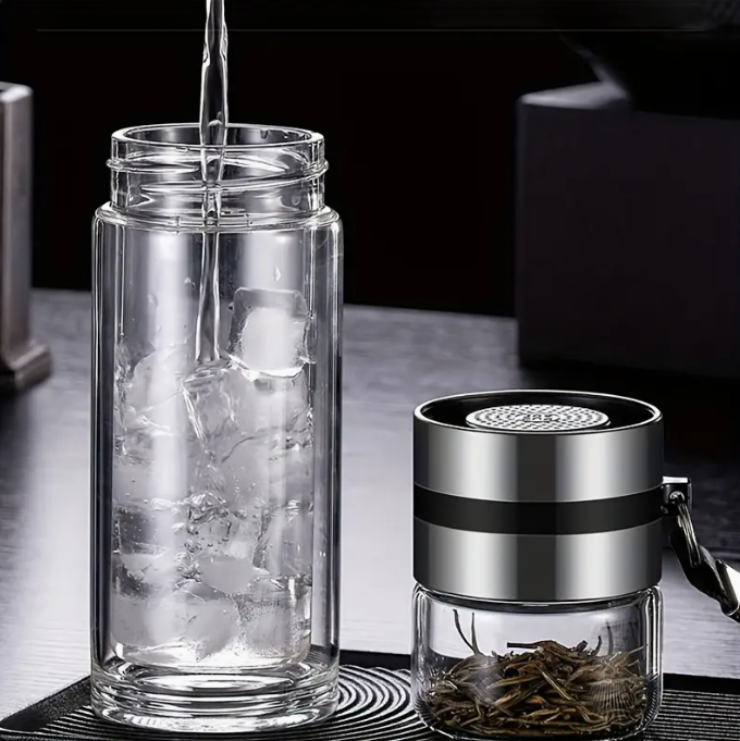 Bouteille infuseur à thé en verre