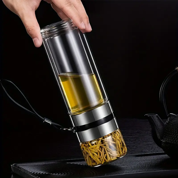 Bouteille infuseur à thé en verre