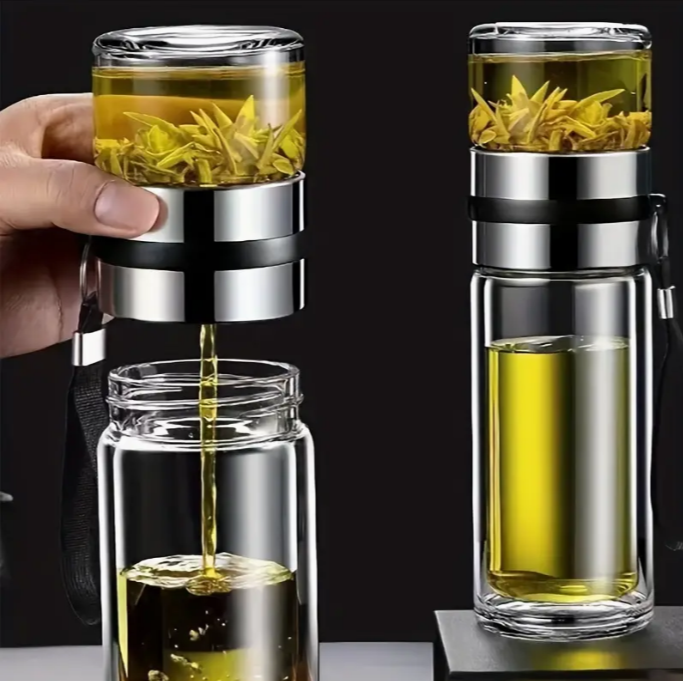Bouteille infuseur à thé en verre
