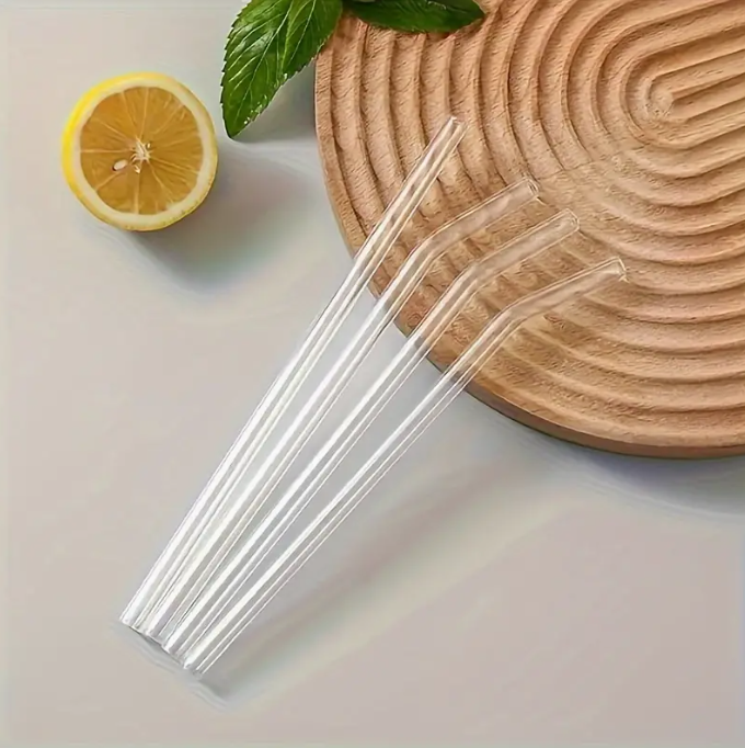 Ensemble de pailles en verre