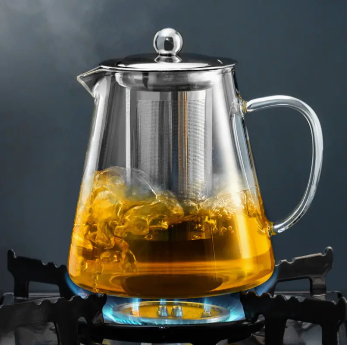 Théière en verre épaissi