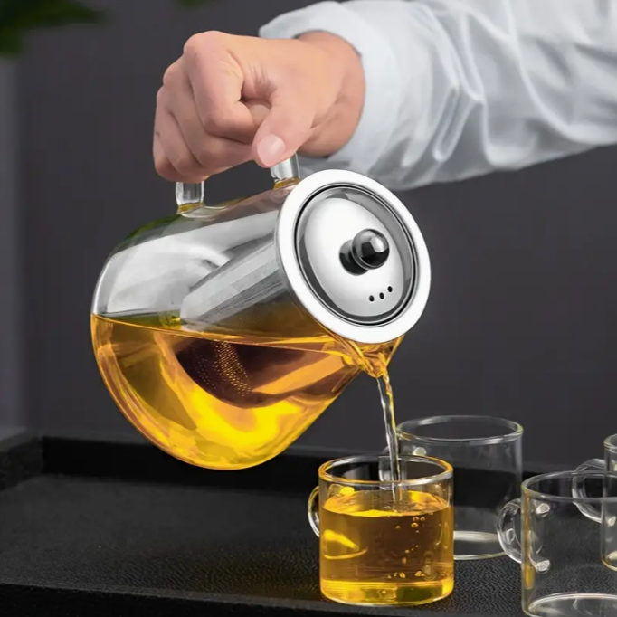 Théière en verre épaissi