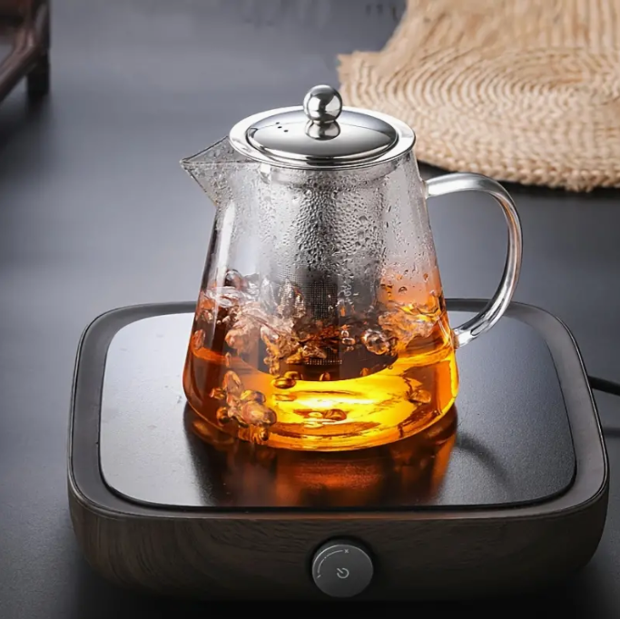Théière En Verre Borosilicate Jasmin - 0.8L Ou 1.2L - Filtre Inox - Anti-Goutte