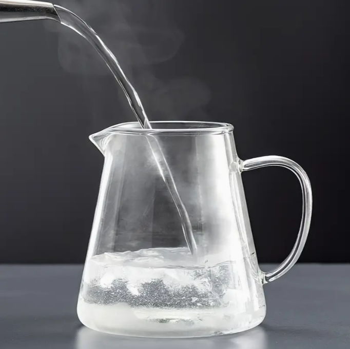 Théière en verre épaissi